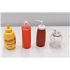 Image 2 : Ketchup & Mustard bottles. Clear glass bottles, jars & big glass beer mug