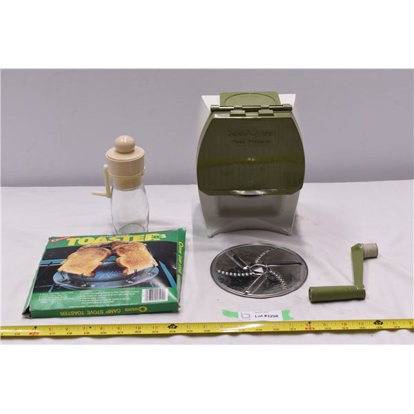 SaladQueen, Open flame toaster, Nut grinder