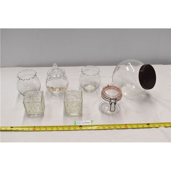 Jars of various shapes & sizes