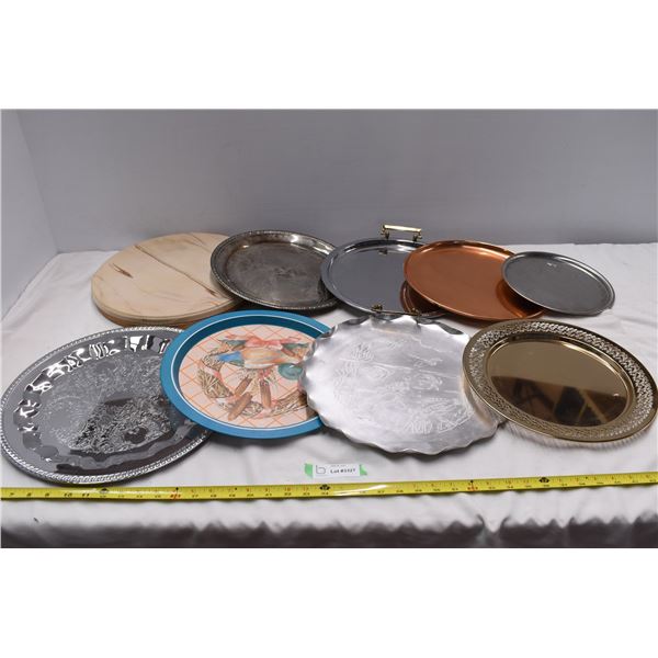 9 Circle serving trays