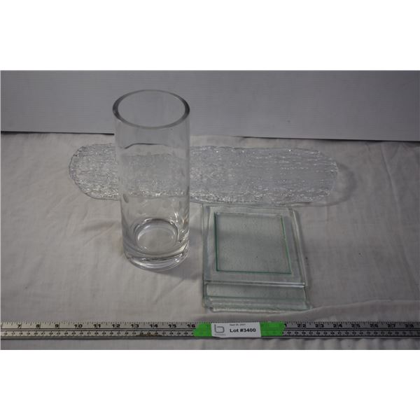 Vase and Misc Glassware