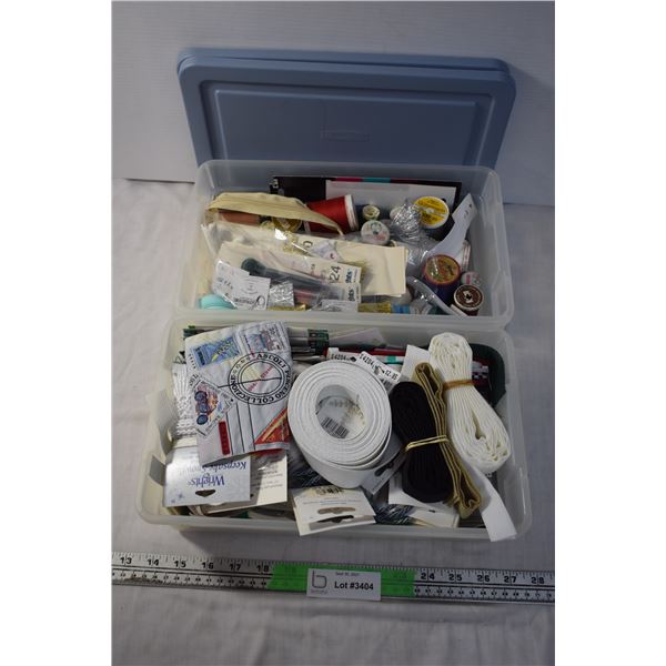 2 Boxes of Sewing Supplies