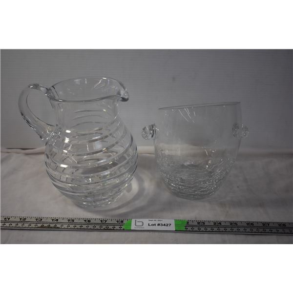 Crystal Pitcher and Vase