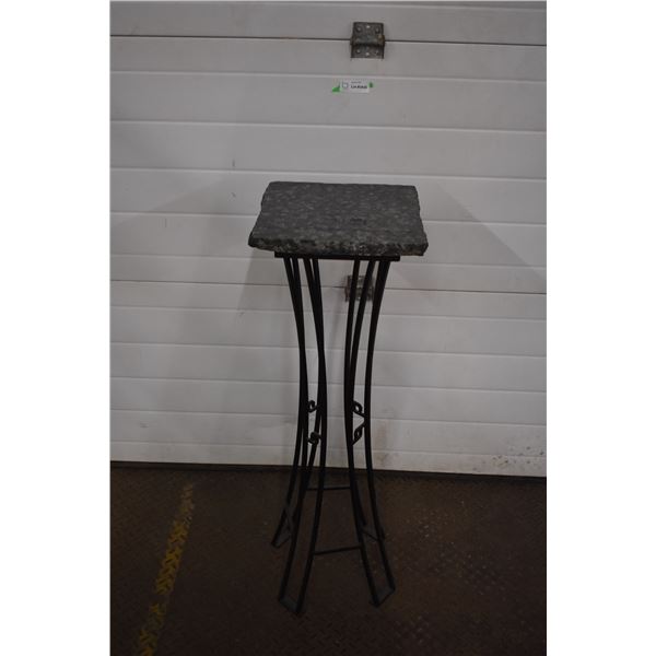 Heavy Marble/stone Plant stand - 38" high - 12.5" square