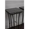 Image 2 : Two Marble/Stone End tables -28.5"H - 13.5"Square