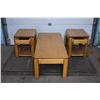 Image 1 : Wood Coffee table with two end tables (with drawers)
