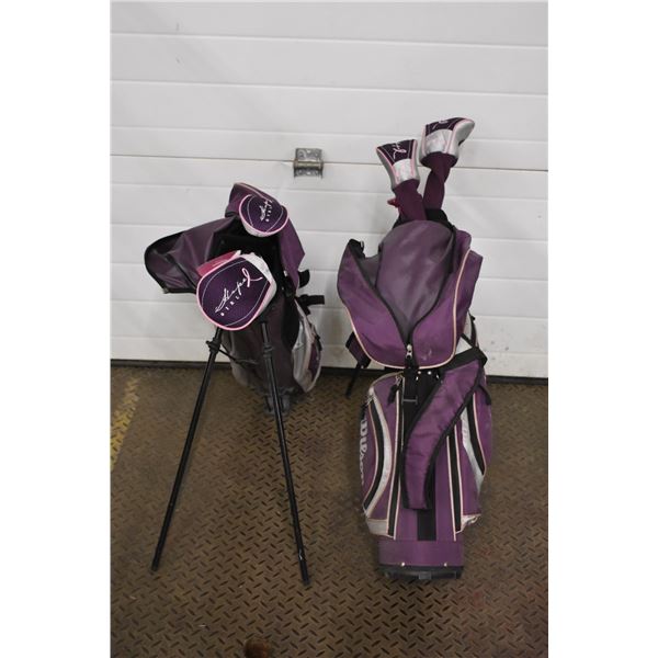 Wilson Girls (Jr) golf clubs - 2 bags with 2 matching clubs