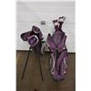 Image 1 : Wilson Girls (Jr) golf clubs - 2 bags with 2 matching clubs