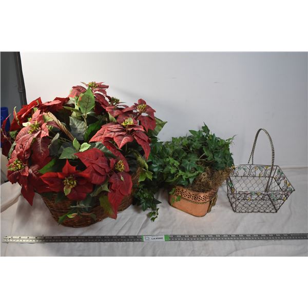 Fake Plants and Basket