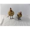 Image 3 : Ceramic chickens candle holders with metal legs