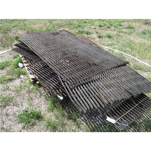 pallet of floor grates