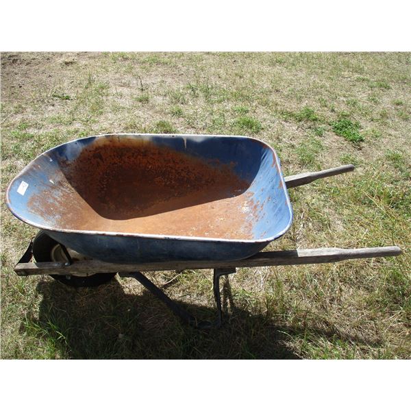 Metal wheel barrow