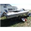 Image 9 : checkmate 21ft boat with johnson javelin 100 (works good, comes with fuel tanks, ski poles, tube) wi