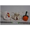 Image 1 : Chicken Napkin Holder, Orange Bell, Ceramic Sugar Container