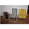 Image 1 : 2 Folding Chairs, Vibrating Back Massager, Wooden Rack