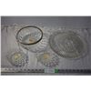 Image 1 : Crystal Bowl, Glass Serving Tray and Bowls