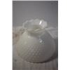 Image 2 : Pair of Milk Glass Lampshades