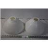 Image 1 : Pair of White Glass Lampshades