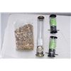 Image 2 : 1 Large, 2 Small bird feeders w/ bag of bird feed