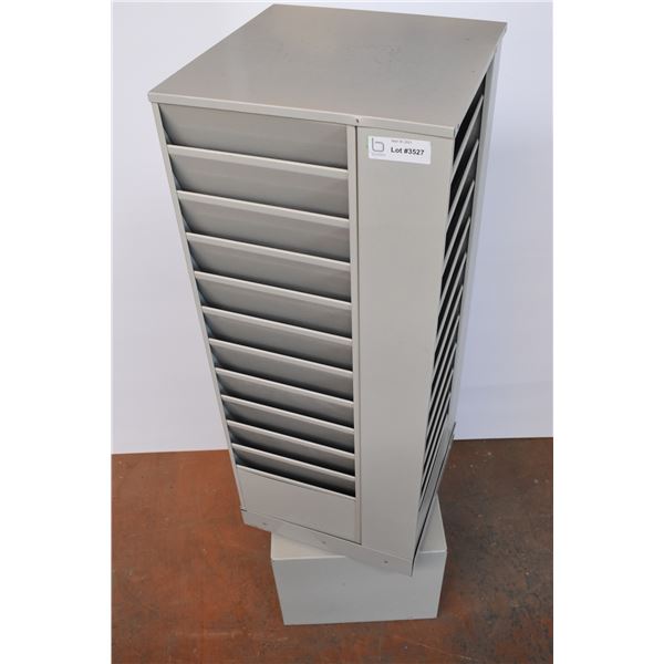 Spinning Card Rack - 360swivel mail sorter or post card holder? - 4ft tall 14"square