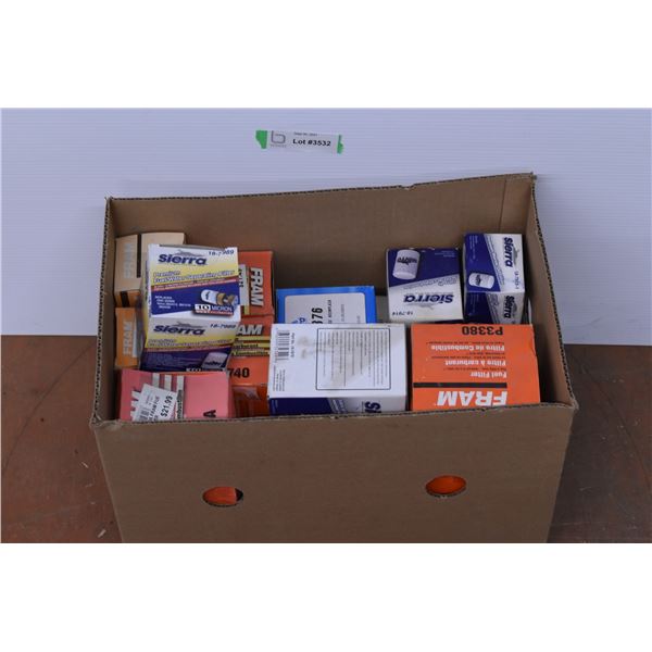 Box of Fuel Filters + marine oil filters