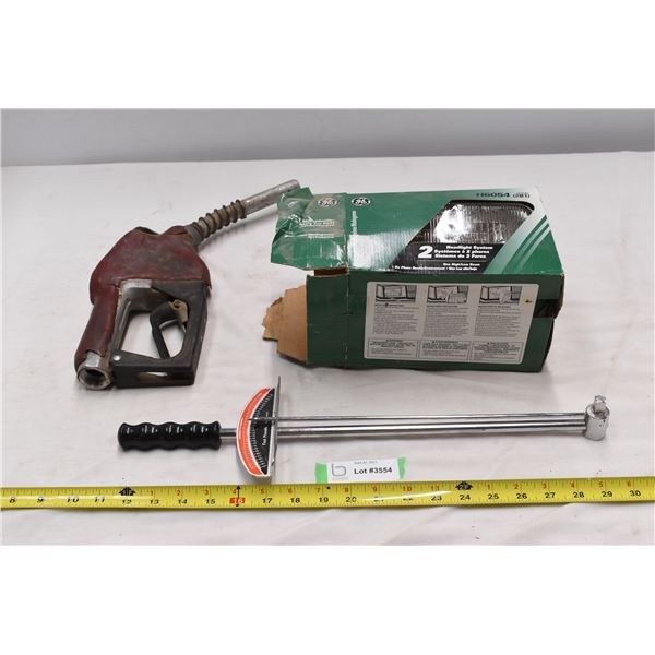 Headlight, fuel pump handle & torque wrench