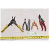 Image 1 : Tin snips & various cutting tools
