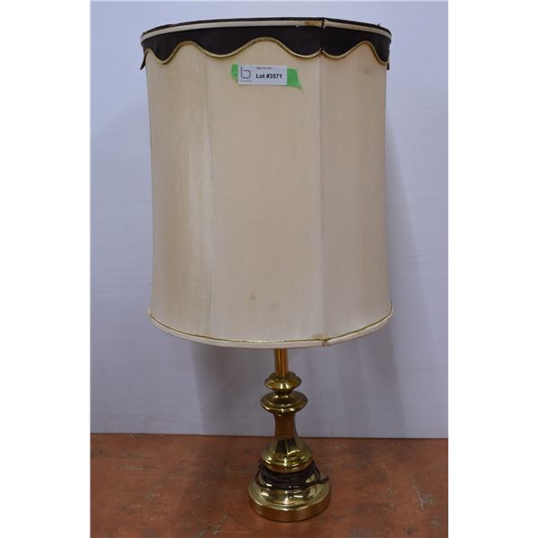 Gold 3-armed lamp w/ shade