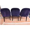 Image 2 : 6 X The Money - Purple Dining Chairs  - one has leg that needs repair, some legs chipped