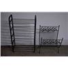 Image 1 : Plastic Shoe Rack (27" Tall) and Metal Newspaper Rack