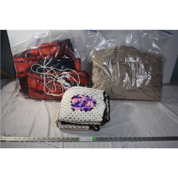 Heated Blanket, Blanket, and Crocheted Blanket - Smoke Odor