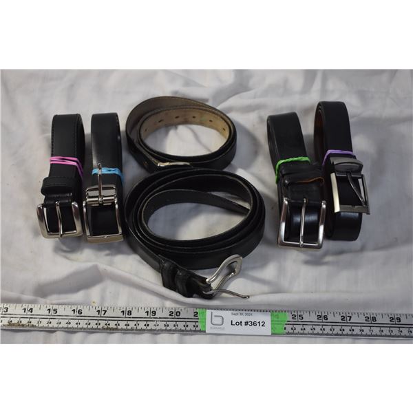 Lot of Leather Looking Belts