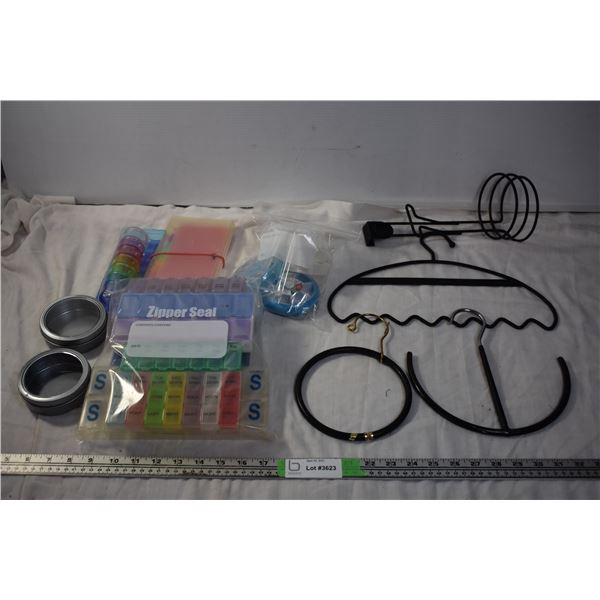 Hangers, Pill Organizers, and Storage Containers