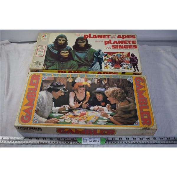 2 Board Games - Planet of the Apes, Gambler
