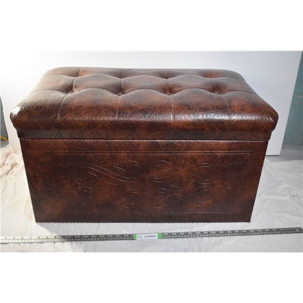 Vinyl Chest-Style Ottoman (30"W x 18"Deep x 16"T)
