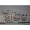 Image 1 : 3 Piece Fire King Measuring Cup Set
