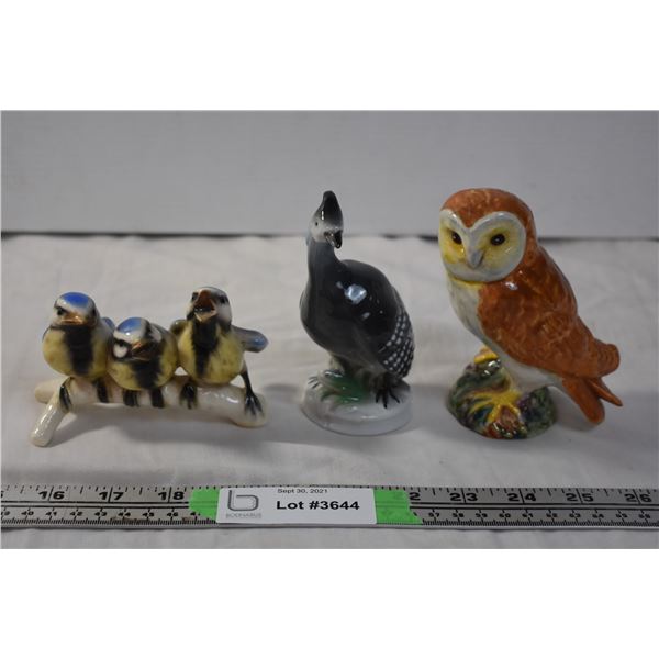 Germany 1967 Birds Figurine, Owl Figurine, Bird Figurine