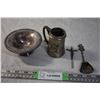Image 1 : Birks Serving Dish with Pewter Mug, Cross, and Spoon