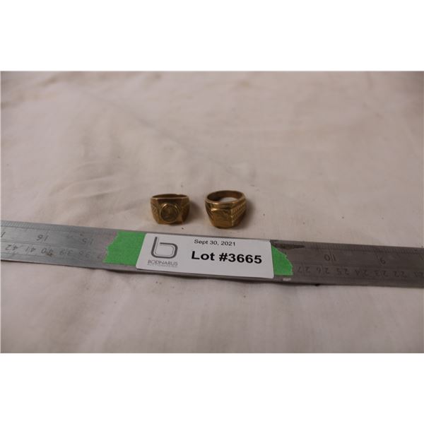 Two rings- stamped18k