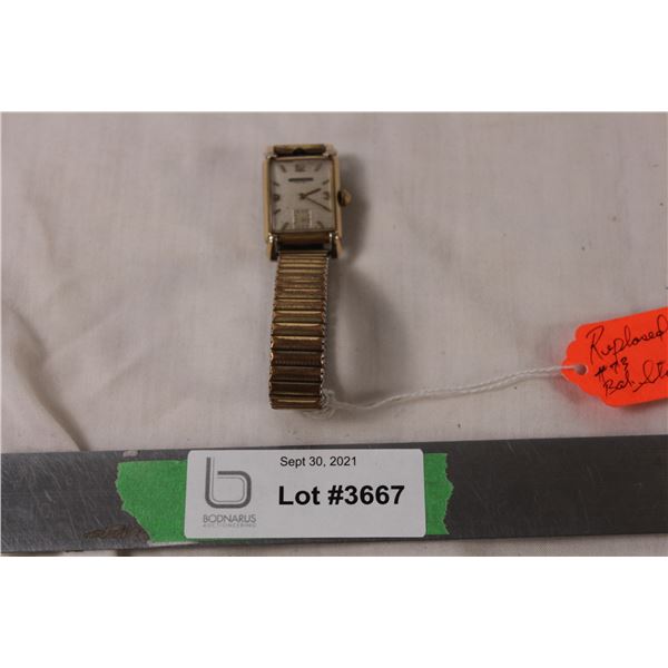 Wittnauer Kevus watch 10k g bezel with steel back