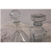Image 3 : Two crystal decanters, one crystal bowl, one glass bowl