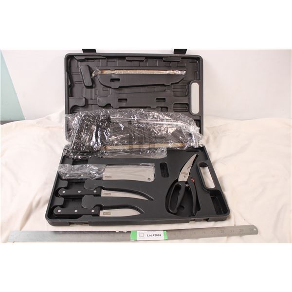 Set of Weston knives plus hand saw Bodnarus Auctioneering