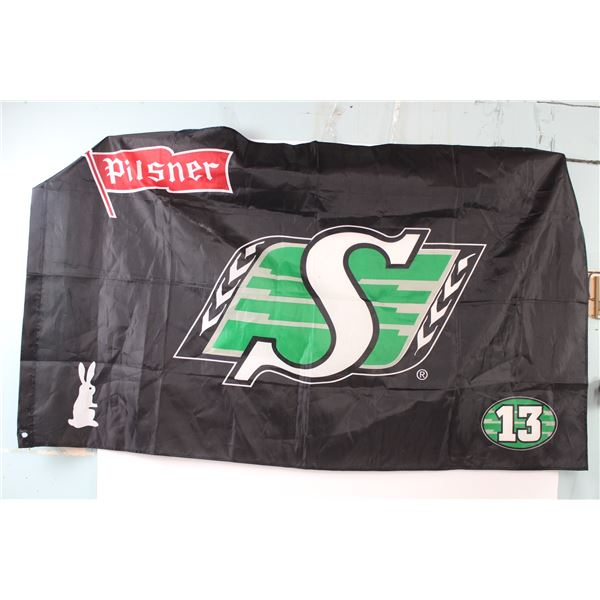 Pilsner Saskatachewan Roughrider flag