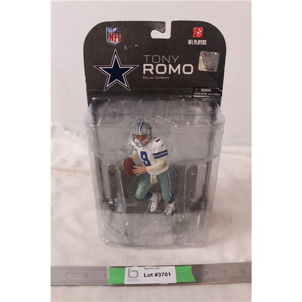 Tony Romo football figure in packaging