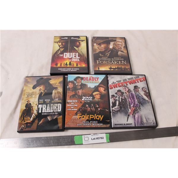 5 western DVDs