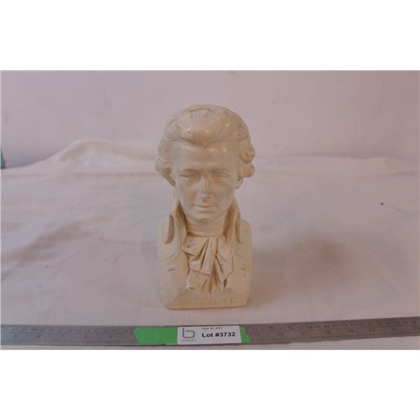 Mozart 9" Bust Plaster (damaged)