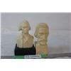 Image 1 : Verdi and Thomas Jefferson busts plaster (some chipping)