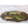 Image 3 : Scenery painted on wood, wall hanging