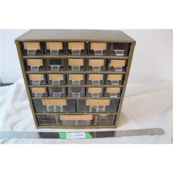 Hardware storagwe container with hardware 13"