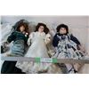 Image 1 : Set of 3 18" porceline dolls